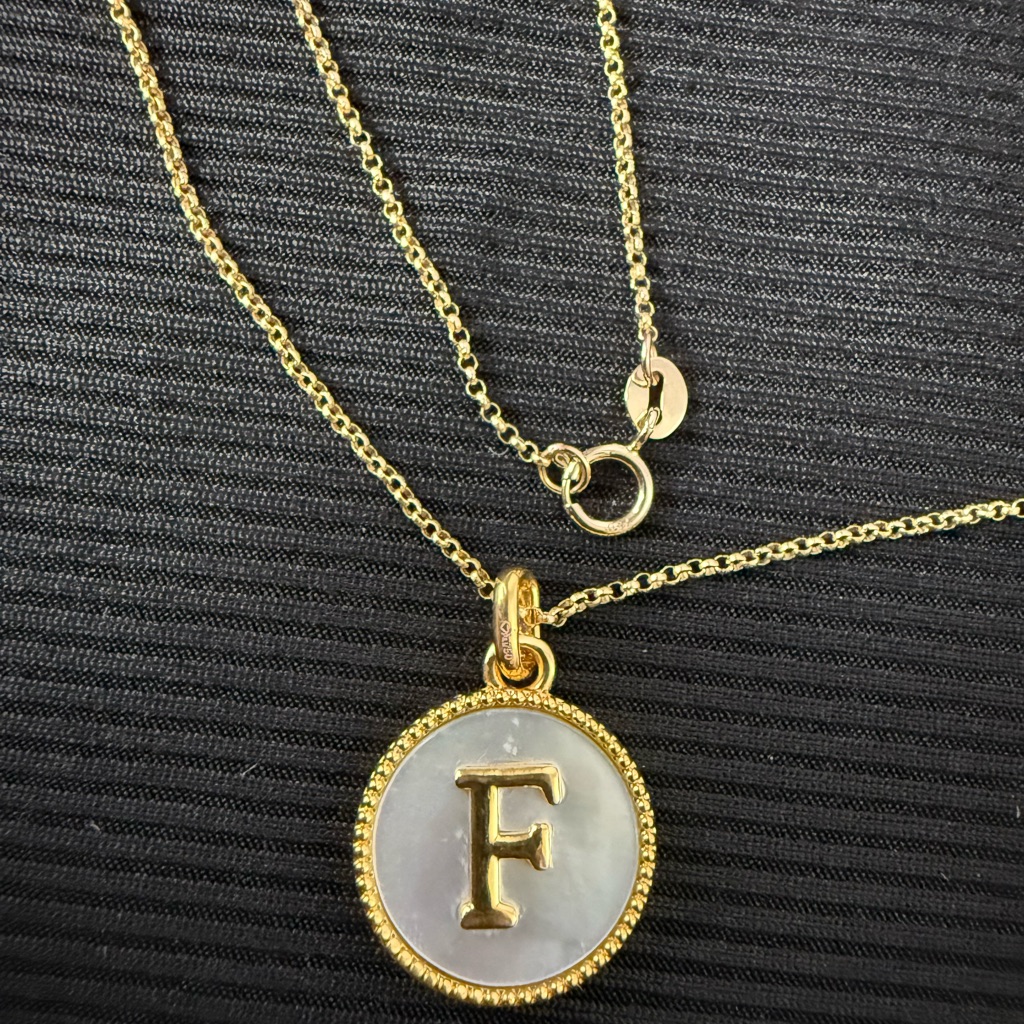 Mother Of Pearl 18k Real Gold 18